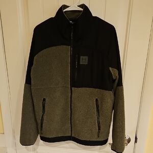 Under Armour Black and Olive Fleece Jacket